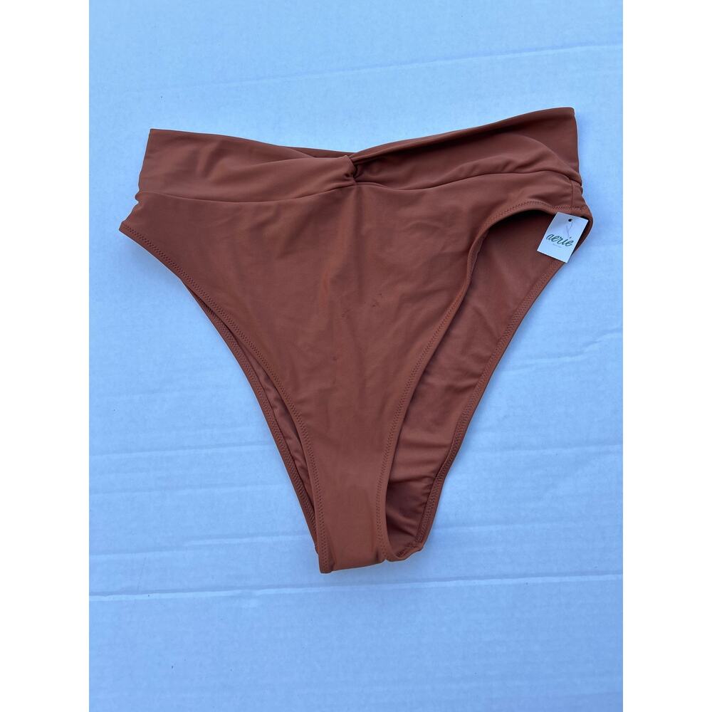 Aerie Brown High Cut Cheeky Bottom